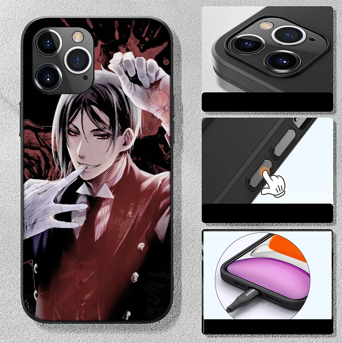 SO27 Black Butler Kuroshitsuji Cover Phone Case for Samsung Galaxy S20 S21 S22 S23 S24 Fe Plus Ultra Lite image 6