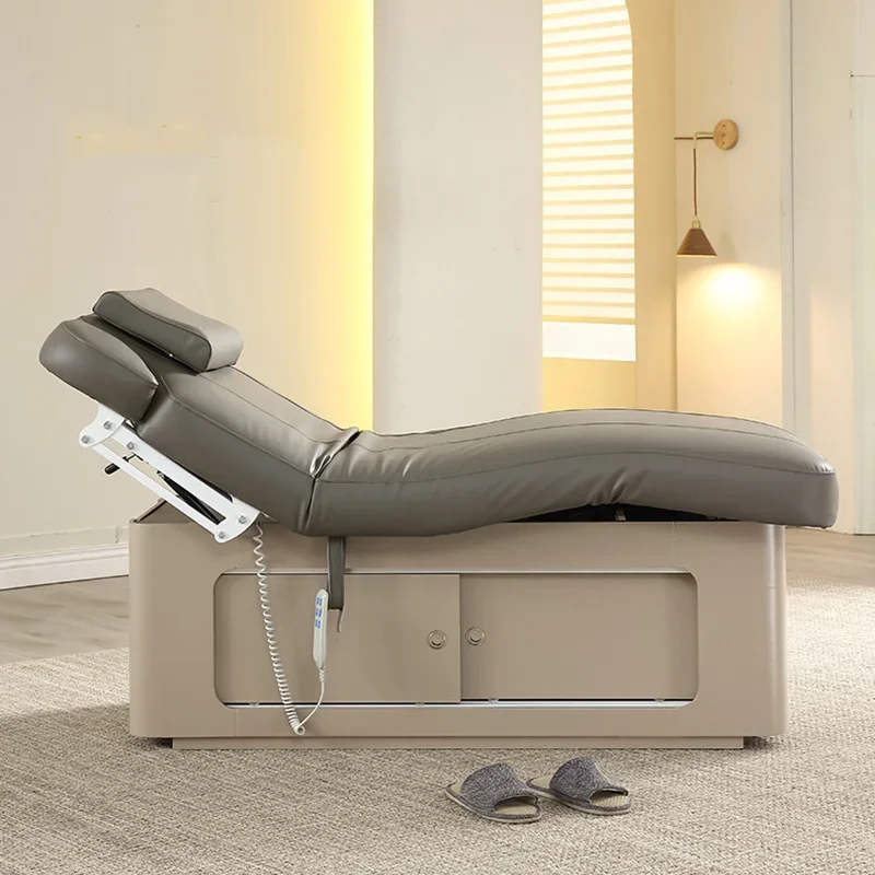 Yayou Grey Latex Constant Temperature Electric Beauty Massage Bed Heated Facial Bed Physiotherapy For Beauty Salon