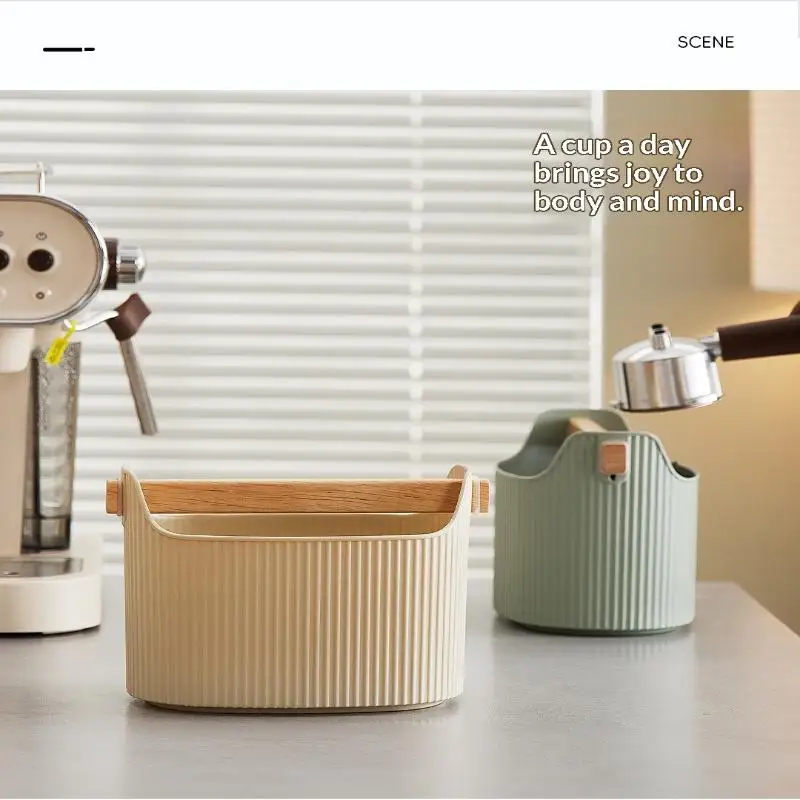 Coffee Grind Knock Box Silicone Anti-slip Espresso Dump Bin Easy Empty Barista Tool for Home Cafe Coffee Lovers