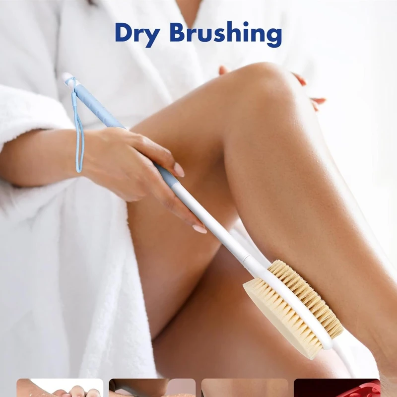 

Скруббер для спины, щетка для душа, противоскользящая щетка для ванны с длинной ручкой и жесткой мягкой щетиной, отшелушивающий аппарат для душа, влажная и сухая чистка