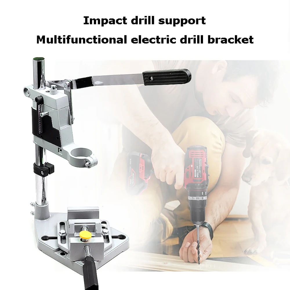 Supporto per trapano elettrico Smerigliatrice Supporto per trapano da banco Base Telaio fisso Tavolo per la lavorazione del legno Supporto per trapano da banco Accessori per smerigliatrice elettrica
