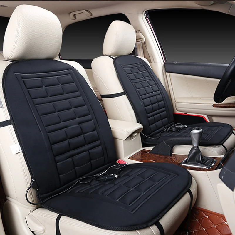 

2pcs Heating Seat Cushion 30-65°C Adjustable Fast Warm 2 Minutes For Car Office Home Anti-Slip Mesh Back Car Seat Pad