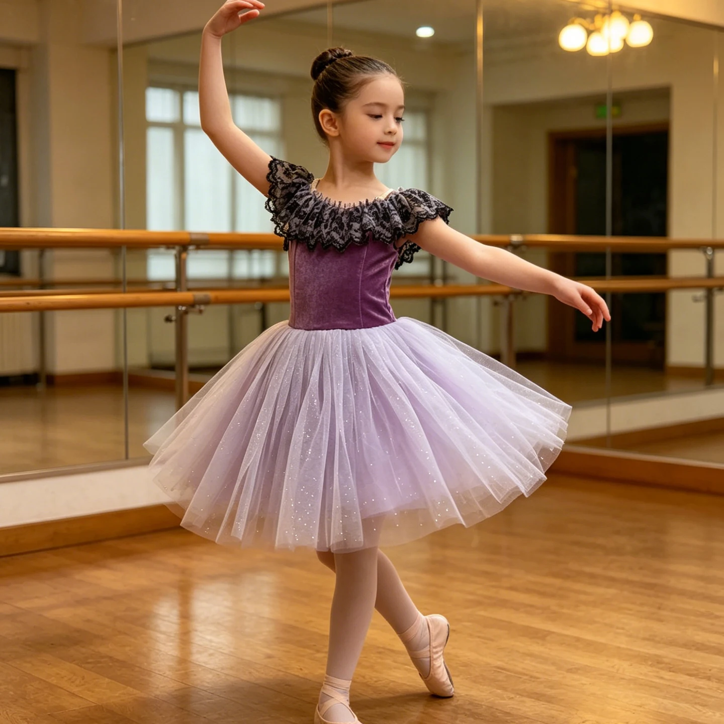 Children's Ballet Skirt Performance Clothing Purple Ballet Tutu Dress Competition Special Dance Long Gauze Skirt Adult Women