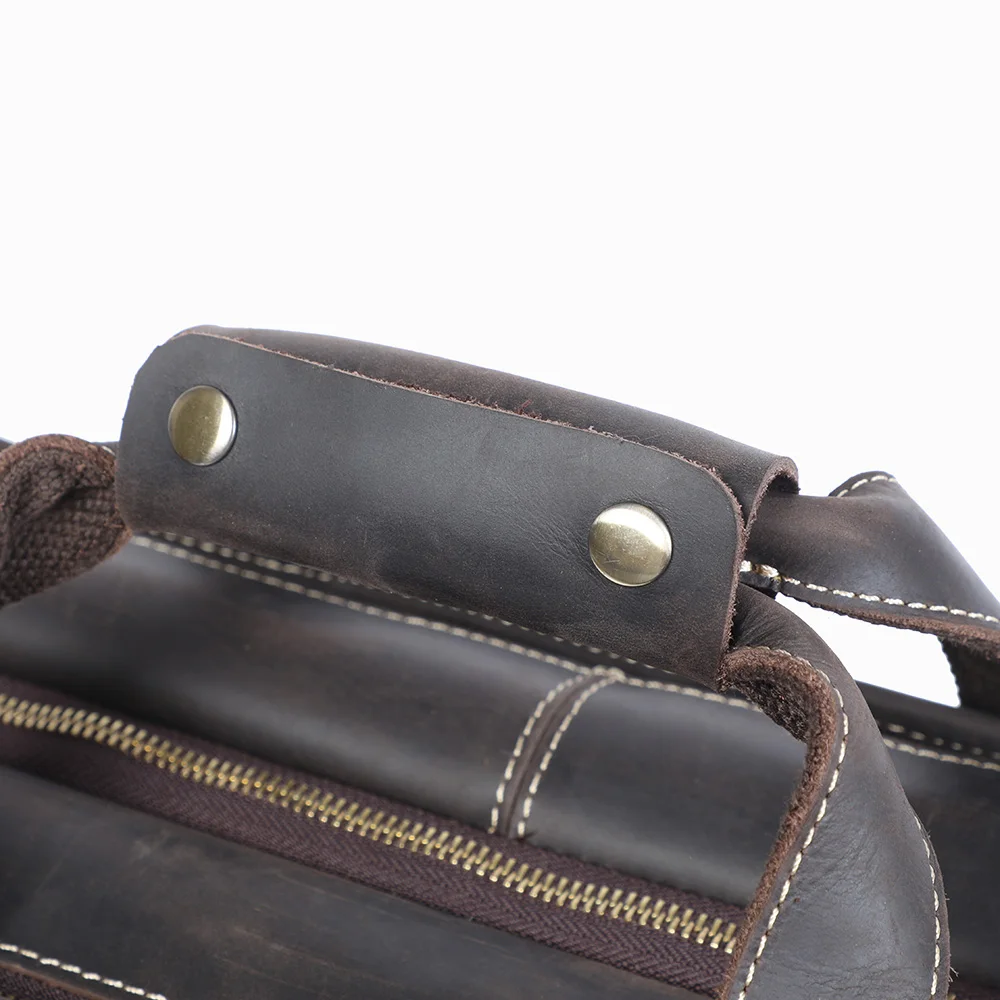 S.WORKER Premium Echtleder Business-Handtasche 16" Laptop Vintage Herren-Aktentasche für Arbeit & Reisen – Detail 12