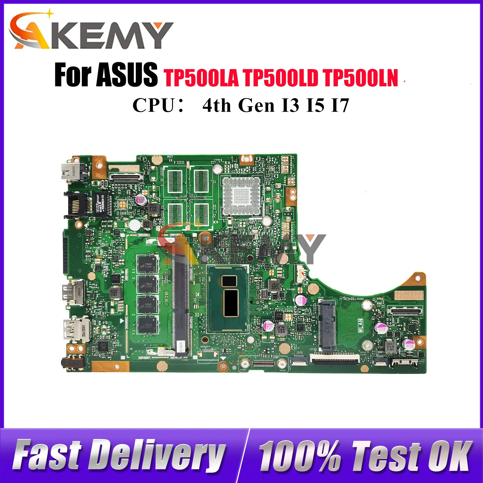 

Материнская плата TP500LA для ноутбука ASUS VivoBook Flip TP500L TP500LD TP500LN TP500LA TP500LB, материнская плата для ноутбука с процессором I3 I5 I7