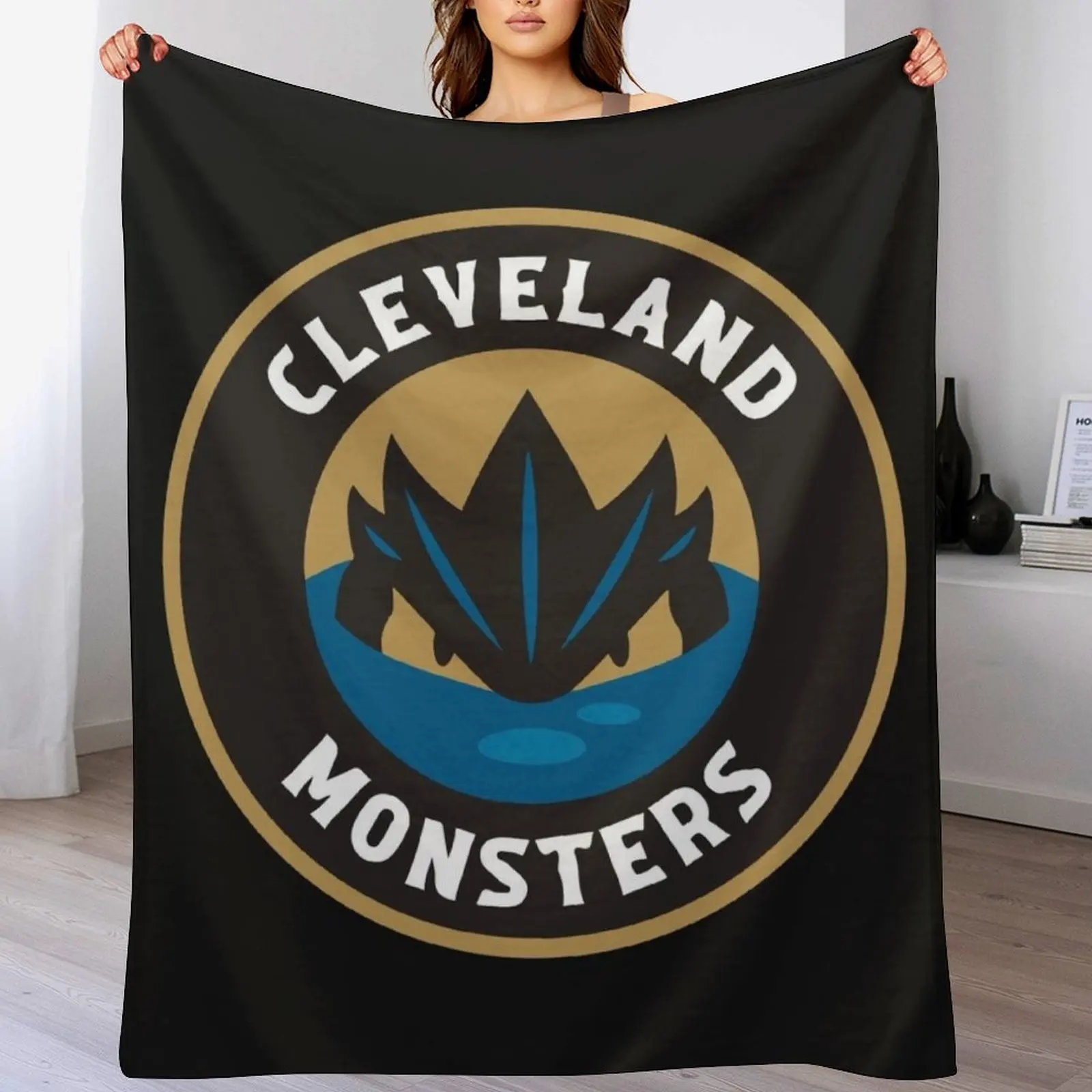 

tim hoki >>cleveland monsters<< Throw Blanket Cute Plaid Flannel Fabric Blankets