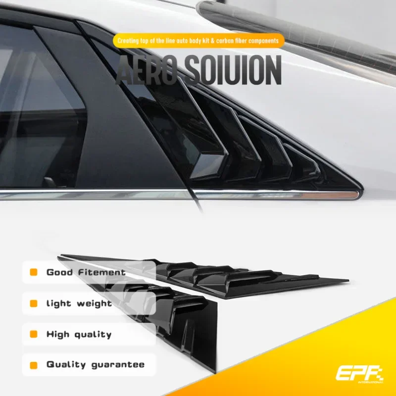 

For Hyundai Elantra Avante 2021+ 2023+ OE Type Rear Window Louver - Pre-facelift & Facelift Models - Gloss Black - Car Exterior