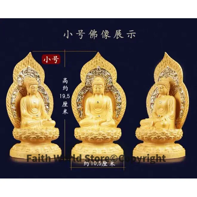 19CM TALL # Greco-Buddhist HOME OFFICE efficacious Protection # Southeast Asia GOLDEN the Medicine Buddha statue-FREE SHIP