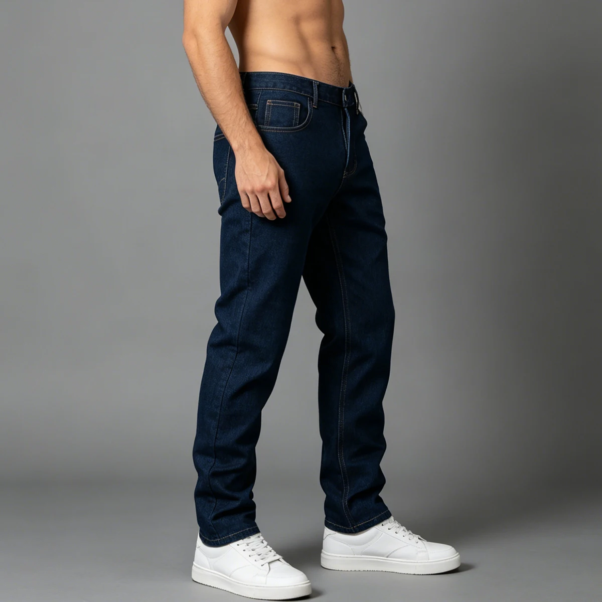 Men's Spring and Autumn Solid  - Men'S Fashion Jeans 评论和价格