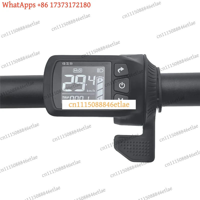 k3 GZ3 LCD Display for E-Bike/Scooter UART Protocol 36V-48V IP54 Waterproof Thumb Throttle Hall Signal RoHS Compliant Black