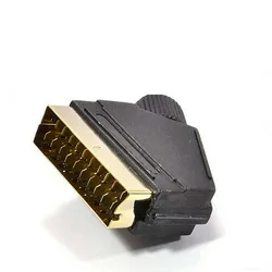 Male Euro SCART Solder Connector 21 Pin RGB Socket Adapter Gold