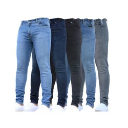 Men Pants Fashion Men Casual Pants Stretch Jeans Skinny Work Trousers Male Vintage Wash Plus Size Jean Slim Fit for Men Clothing