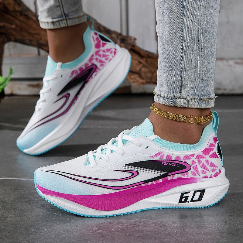 Men's Running Shoes Jogging Trainer Race Sneakers Non-Slip Couple Luxury shoes Outdoor Cushioning Breathable Mesh Off-road Shoes