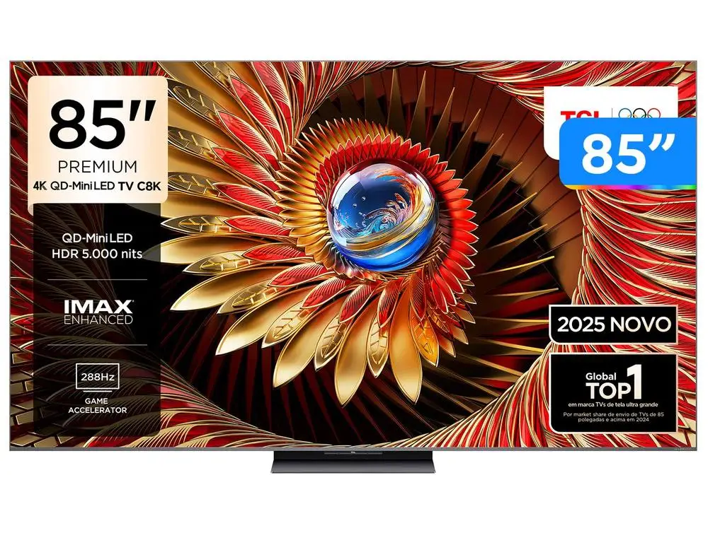 TCL C8K 85 Polegadas: A Televisão que Mudou Minha Experiência em Casa