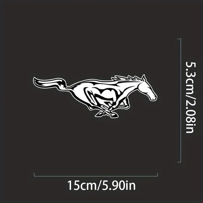 Mustang Horse Vinyl Decal Sticker For Vehicle Car Truck Window Bumper Wall Decor Gloss White Color