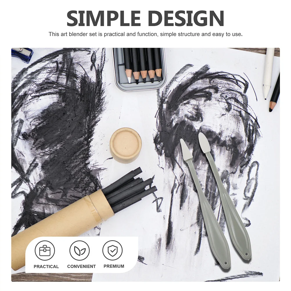 

2 Sets Replacement Box Blade Eraser For Sketching Plastic Blender Sponge Wiper Art Charcoal Drawing Tool Kit Sketch Wipes Pen