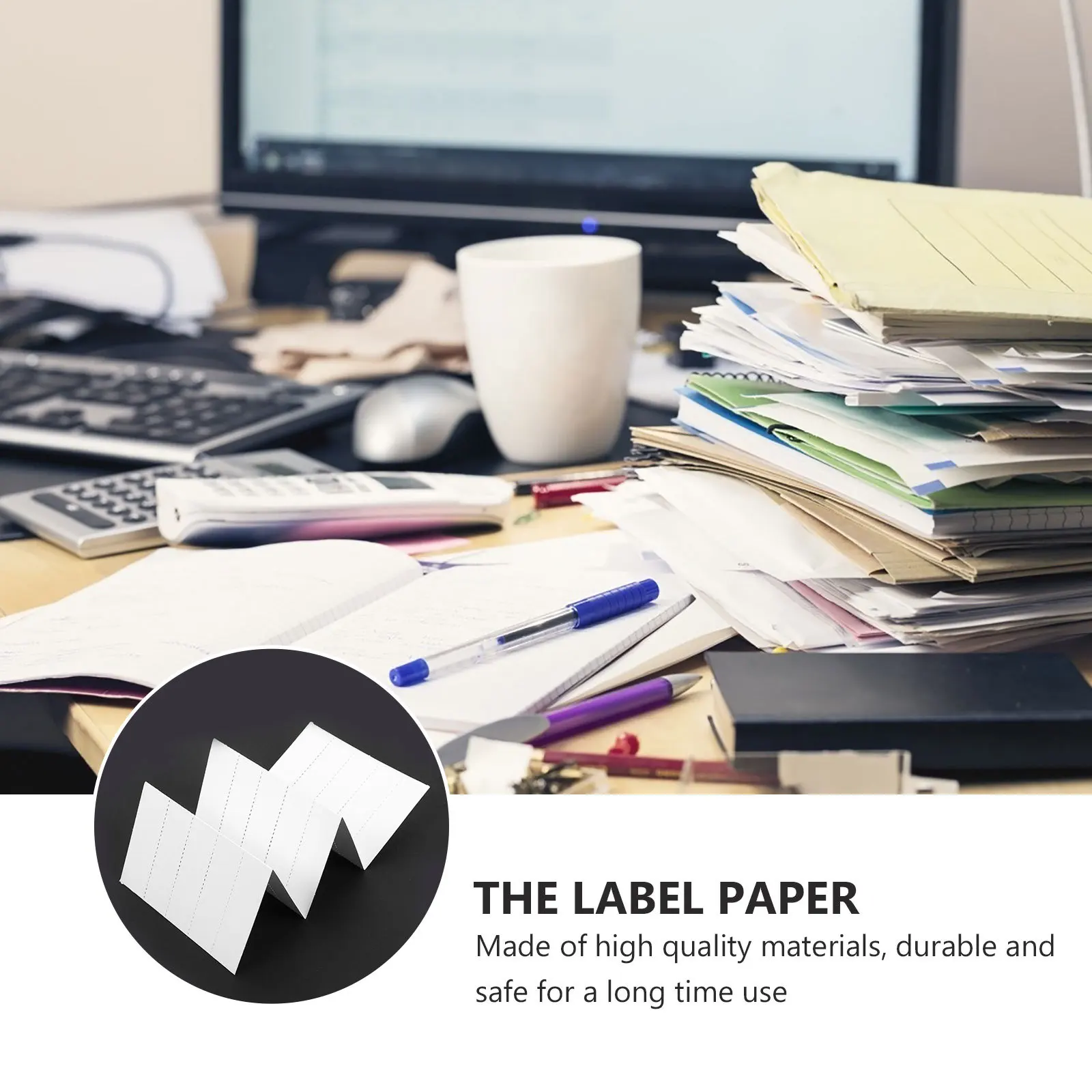5 Buah Label Kertas Kosong untuk File Gantung, Label Praktis untuk Pengorganisir Kantor, Label Folder Gantung untuk Penyortiran Cepat