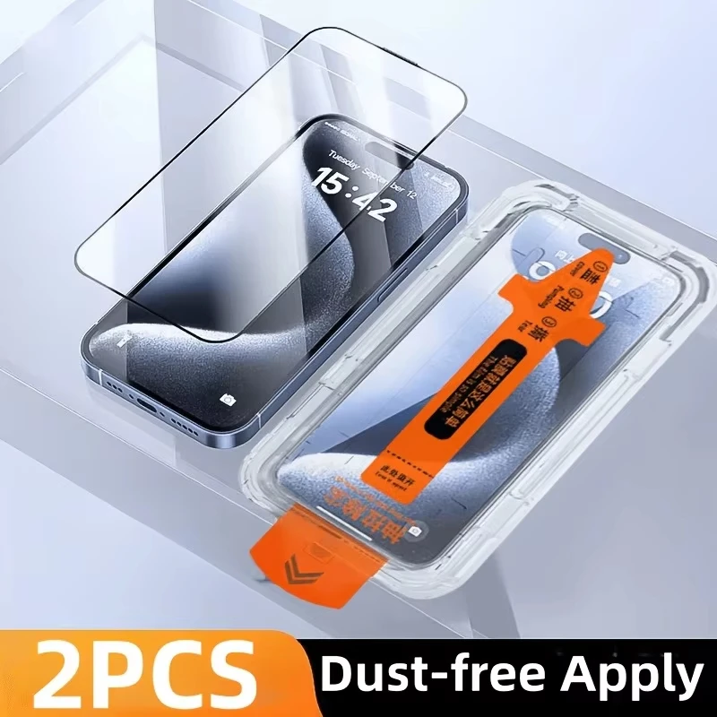 2 pçs hd poeira livre tempered vidro para samsung a32 a22 a31 a30s a14 a73 a71 a23 a12 a72 filme protetor de tela fácil instalar caixa