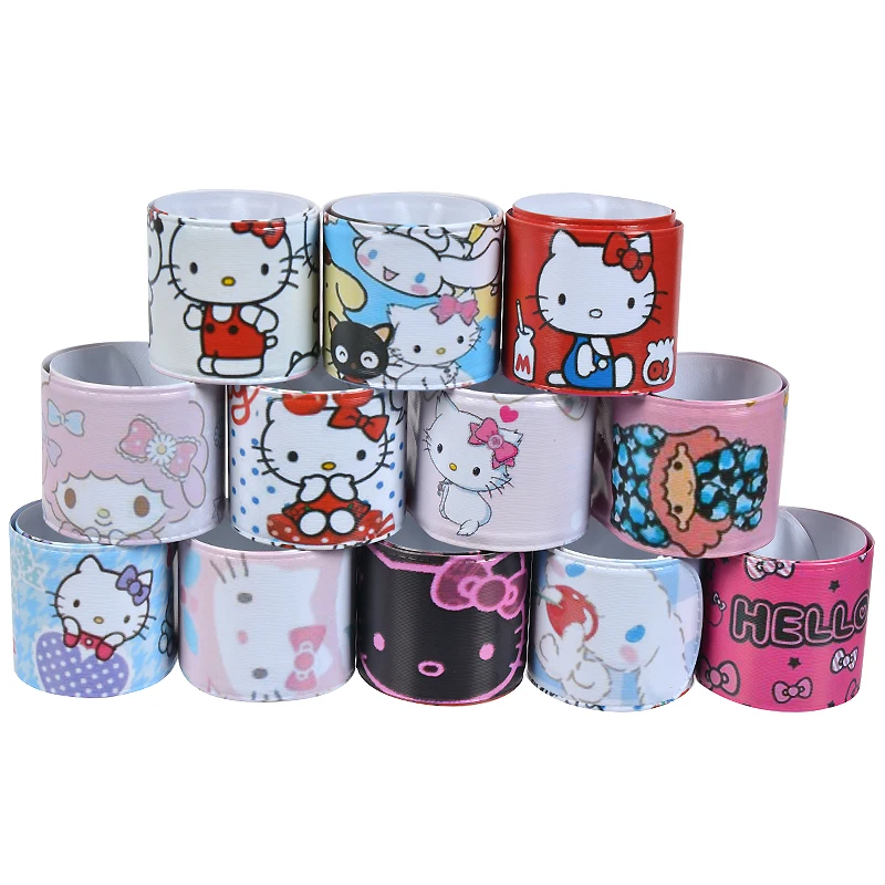 Sanrio Cute Bracelet Wristbands Aariety Of Anime Doll HelloKitty Characters Children party Circle Educational Toys Birthday Gift