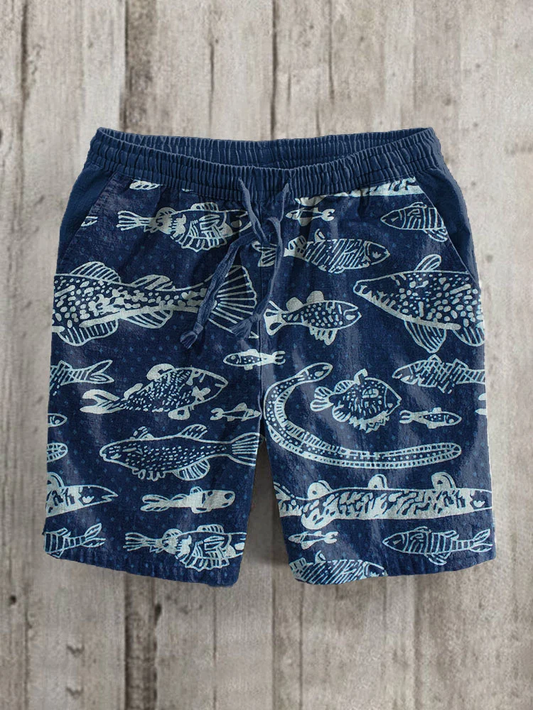 Casual Cat Printed Beach Shorts For Men with Pocket Summer Men's Outdoor Daily Sports Shorts Large Size Loose Holiday Trunks