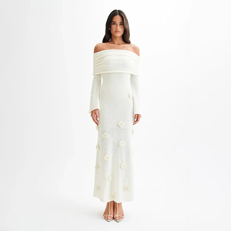 Para Praia-Robe longue à fleurs 3D pour femmes, tenue de plage sexy, cover-up pour les maillots de bain, vêtements de plage, 2025