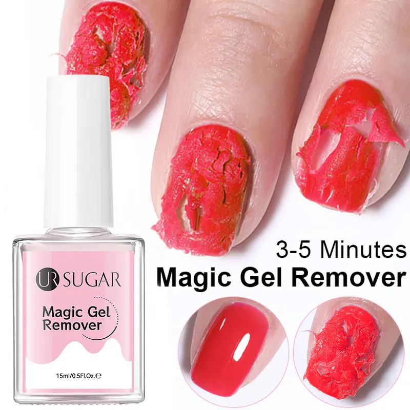 UR SUGAR 15 مللي مزيل جل الأظافر مزيل سريع ماجيك جيل للأظافر UV نقع قبالة شبه دائمة ورنيش مسمار الفن إزالة أدوات مانيكير #1