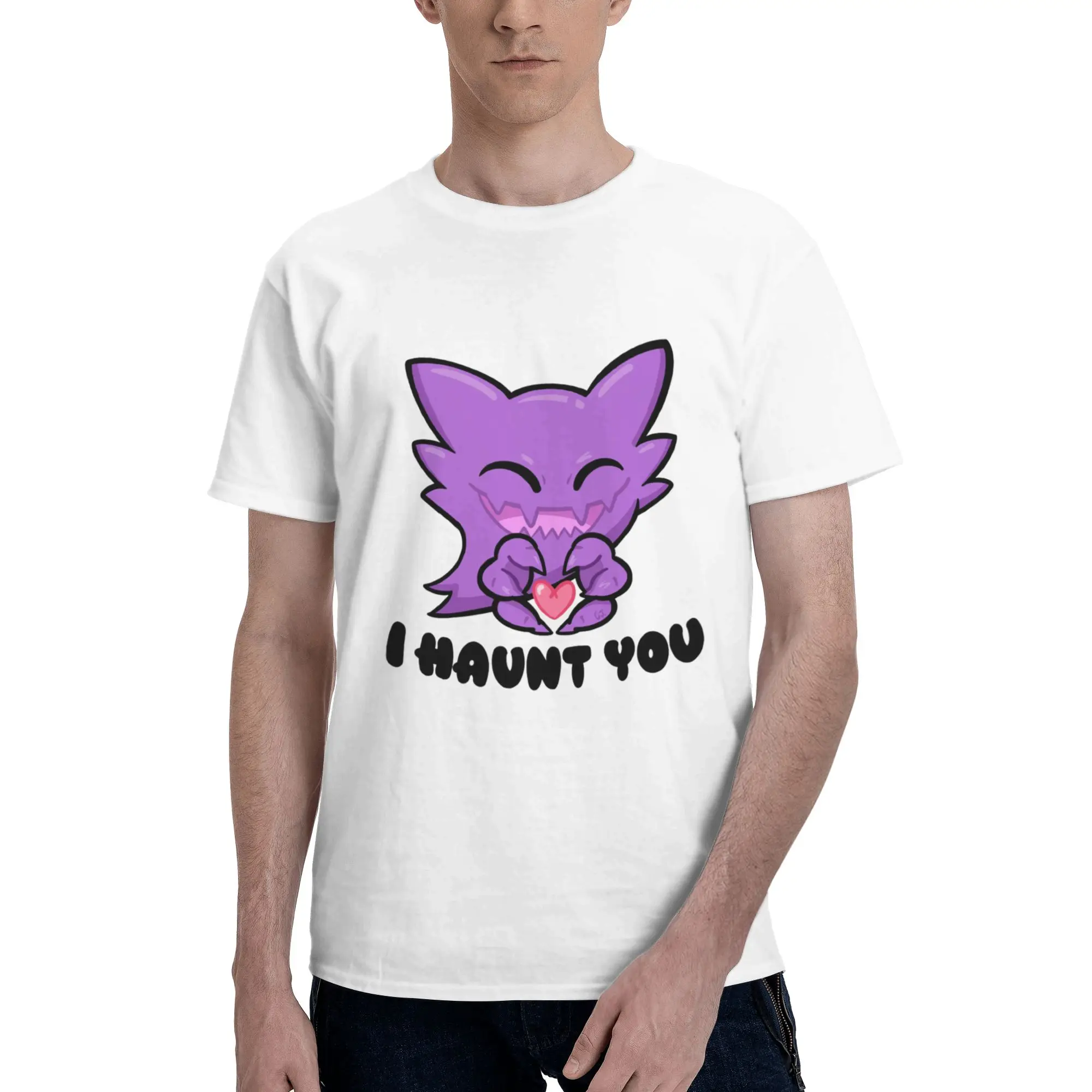 

Футболка Haunter I Haunt You из 100% хлопка, мужские модные футболки, мужские футболки с круглым вырезом и коротким рукавом, S-6XL