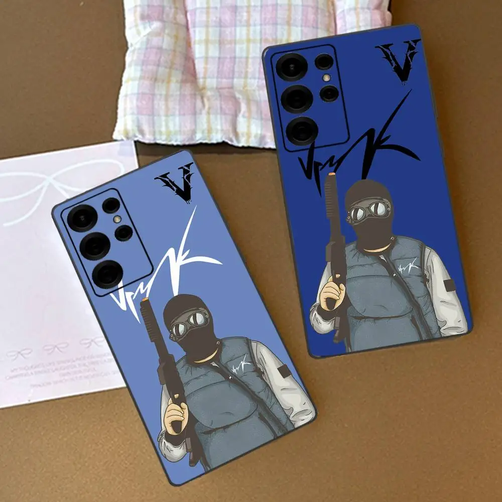 

Fashion Luxury V-Vrunks Phone Case For Samsung S 24 Fe 25 Ultra Plus 20 Lite 21 30 22 23 24 22 Ultra 5G Fundas