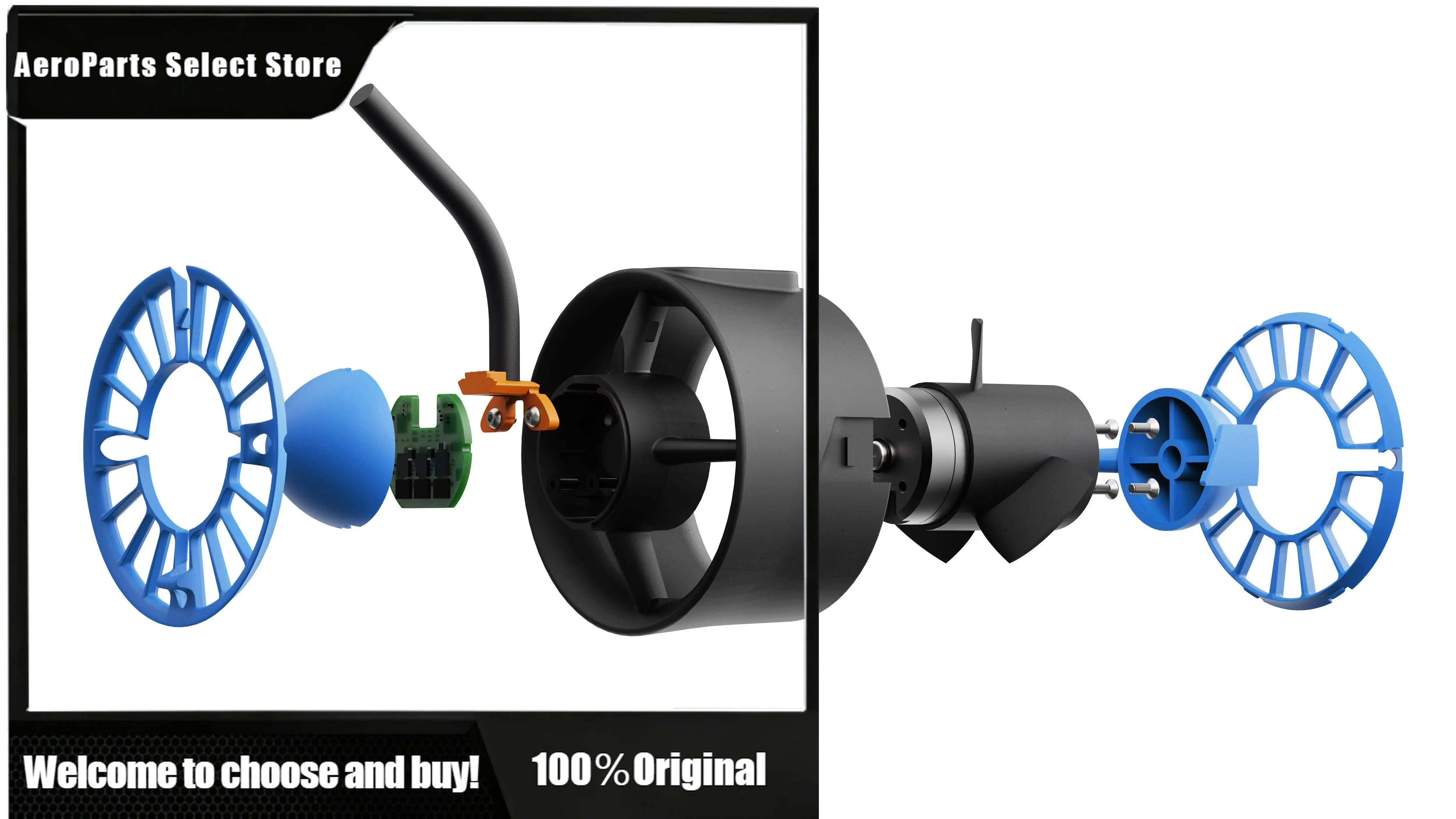 APStoreZ80 Brushless DC Motor Waterproof Rating 200M ROV Thruster Thrust 5.8N For Underwater Dr-one ROV