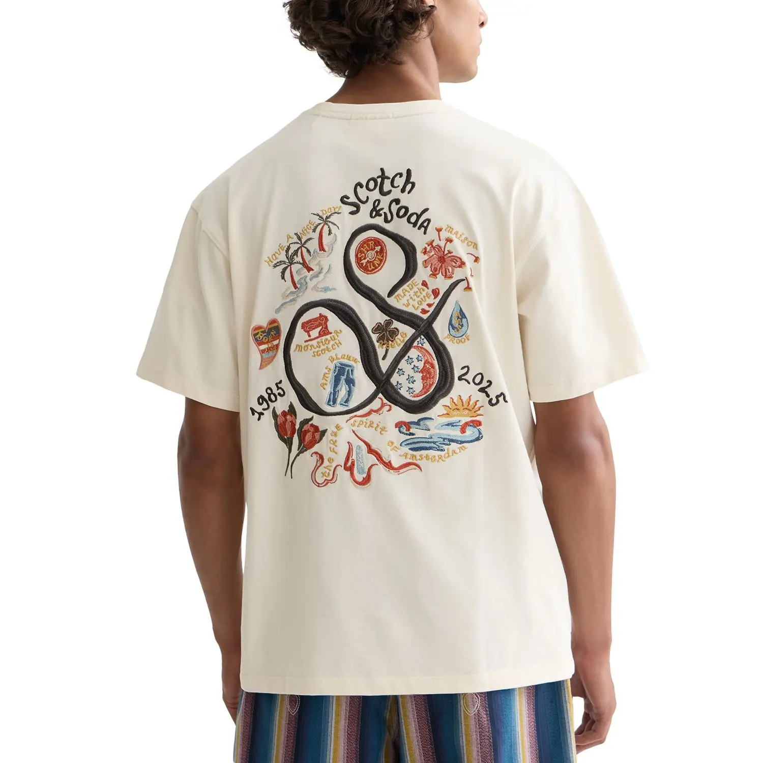 Scotch & Soda 40th Anniversary Short Sleeve Tee High-end Luxury Unisex Style Both of Men and Women view 3