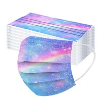 50pcs Adult'S 3 Layer Print Disposable Face Mask Anti Dust Disposable Masks Breathable Mouths Mask mascarillas desechables