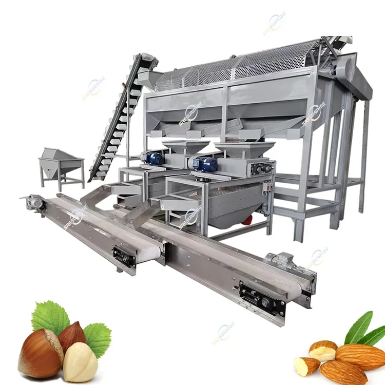 China HotSale Small Scale Cracker Sheller Separator Almond Nut Separating Cracking Shelling Machine