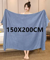Thickened ultrafine fiber bath towel, super absorbent and quick drying towel, skin friendly hotel towel, beach towel