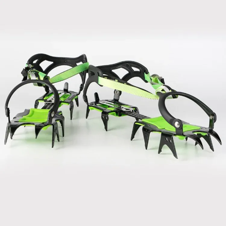 BRS-S1A14 Tooth Professional Crampons ปีนเขากลางแจ้ง, หิมะเดินผจญภัยปีนเขาน้ําแข็ง Crampons เดินป่า