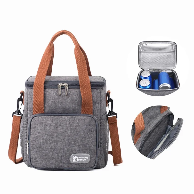 

Large Tote Insulated Lunch Bag for Women and Men, Reusable Picnic Cooler Bags with Adjustable Shoulder Strap, Fashion