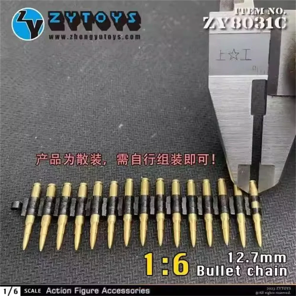 

Hot Sale 1/6 ZYTOYS DML Metal Material Mini Toys Model Bulletss Pouch Not Real 15PCS/SET About 12.7MM DID D11015 UJINDOU For 12"