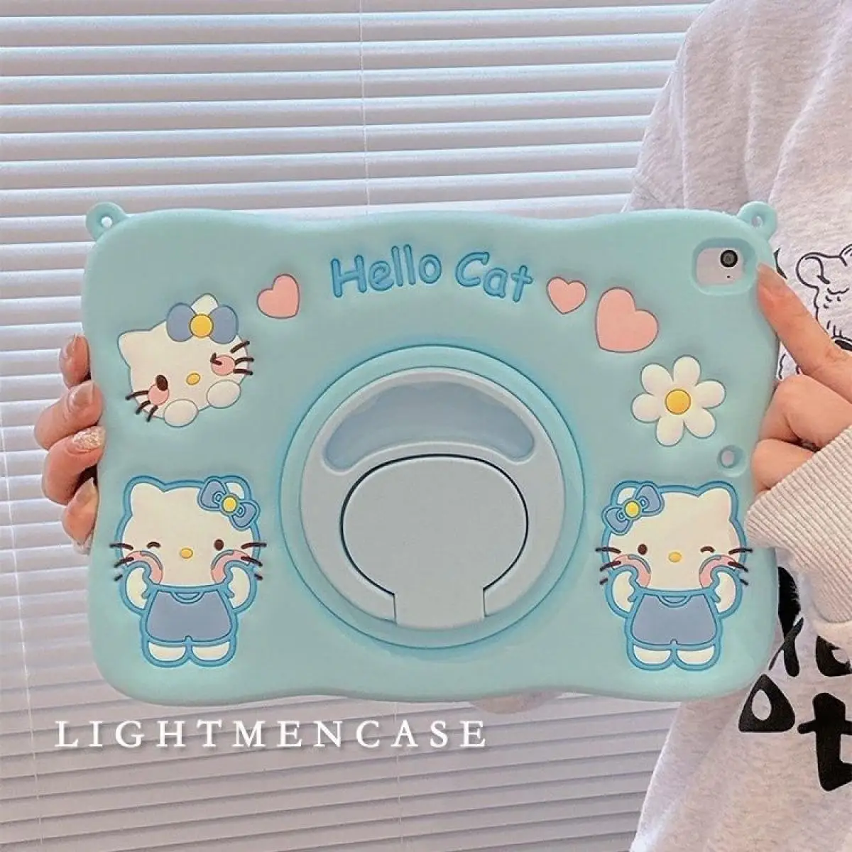 

Sanrio Hello Kittys Kawaii силиконовый защитный чехол для Ipad6 новый мультфильм с подставкой студенческий настольный чехол для Apple Tablet подарок для девочки