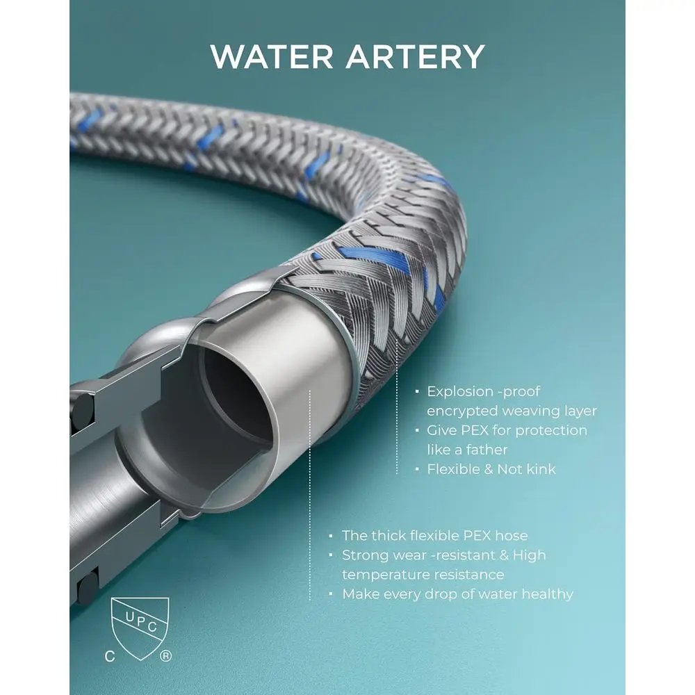 صنبور حوض السفن بمقبض واحد من الكروم مع تصريف معدني، طويل القامة، خالي من الرصاص، فتحة واحدة للحمام أو السفن #6