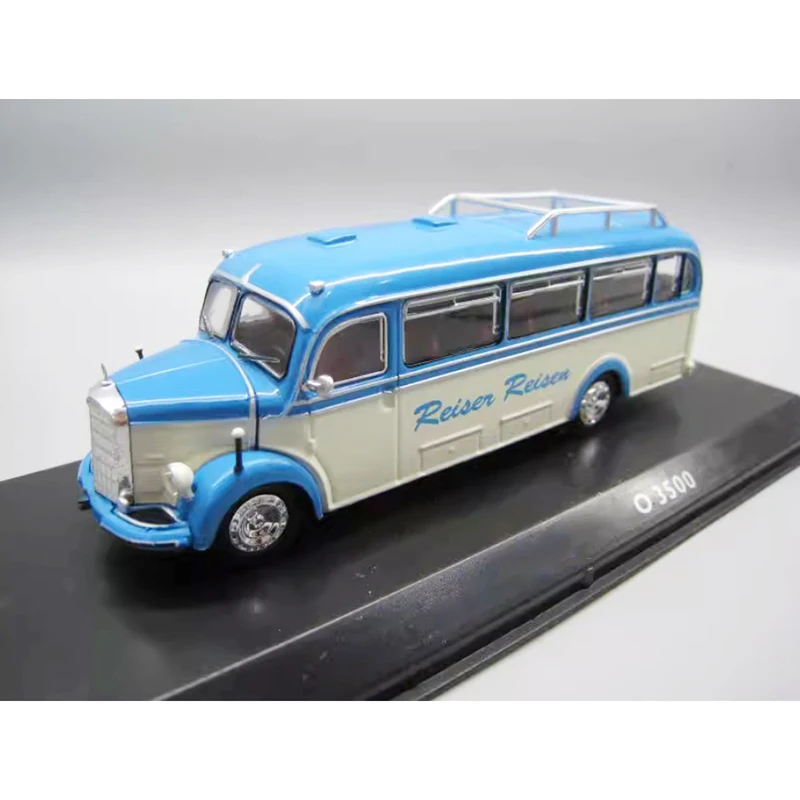 

ATLAS Diecast 1:72 Scale O 3500 Blue Bus Alloy Simulation Car Model Collection Decoration Gift Toys Static Display