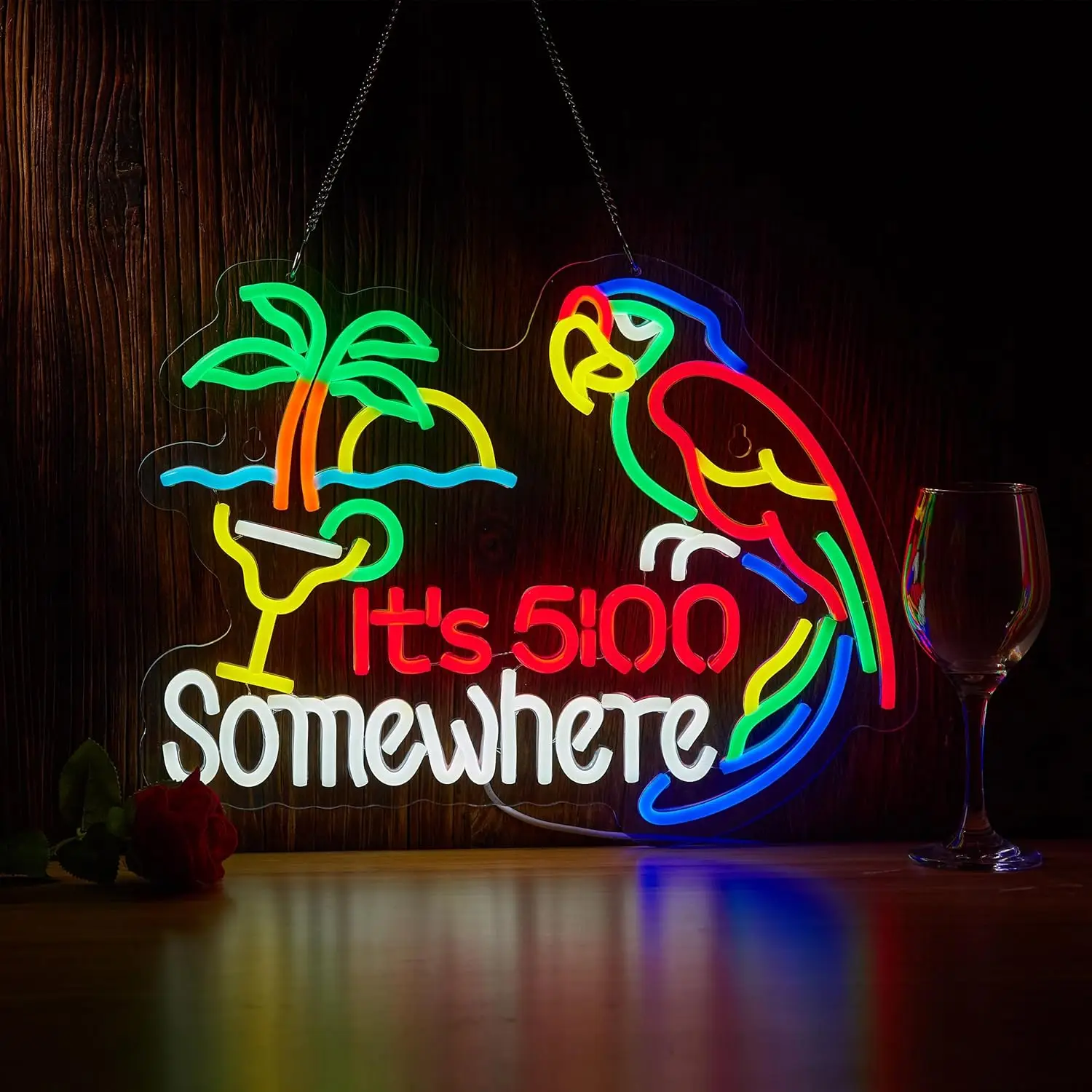 

Its 5 00 O'clock Some Where Neon Sign Art Wall Light USB LED Neon Light for Beer Bar Party Club Bedroom Decoration Gift