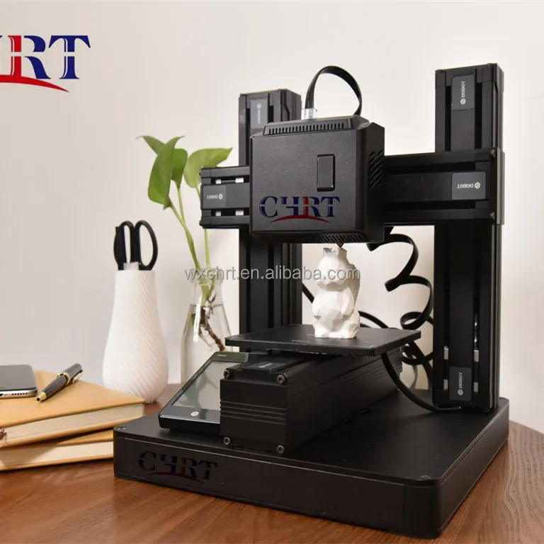 CHRT-impresora 3d Mooz 2 PLUS, 3 en 1, CNC, grabado láser, Kit de impresora 3D, filamento PLA, Metal de grado Industrial