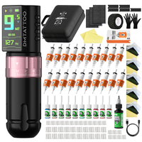DM Venom Wireless Tattoo Machine Kit 2.4-4.2mm Travel Color Screen 2300mAh Large Capacity Battery Coreless Electric Tattoo Pen