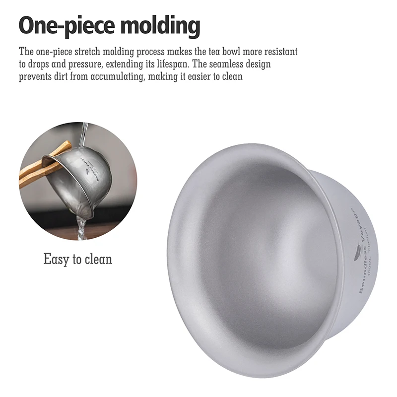 Boundless Voyage 100 ml Titan Gaiwan Traditionelles chinesisches Kung-Fu-Teeset mit Deckel Hitzebeständige doppelwandige Teeschüssel – Detail 5