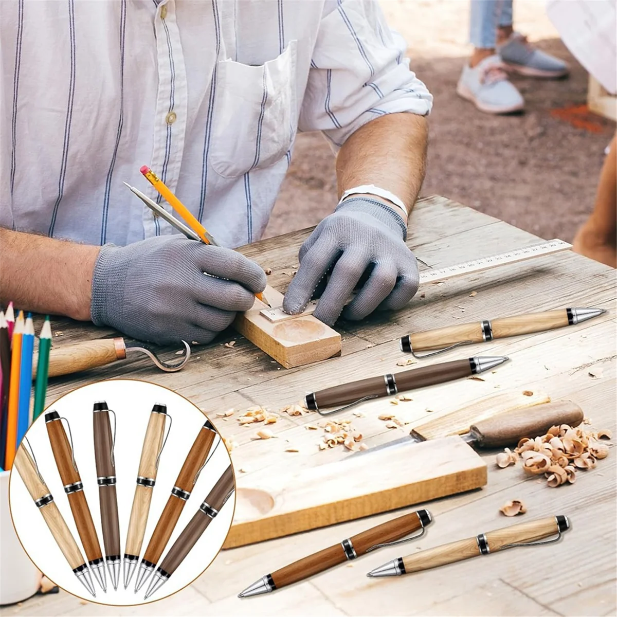 Abjs 6 Pieces Wood … - image