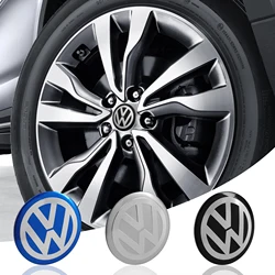 4pcs 56/60/65/70/80/90/100/120MM Car Wheel Center Hub Caps Cover Rim Exterior Decals Stickers Badge For Volkswagen VW Golf Polo