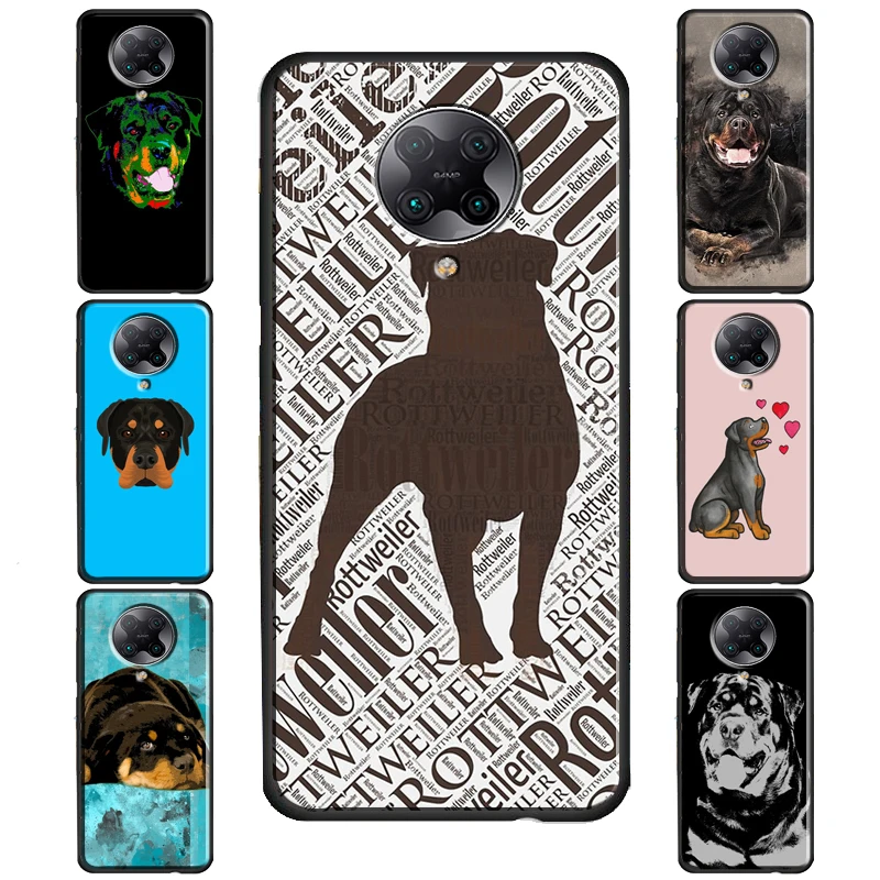 Cute Rottweiler Dog Cover For POCO F3 X3 GT F1 F2 M3 M4 X4 NFC X3 Pro Case For Xiaomi 12 10T 11T Pro Mi 11 Lite