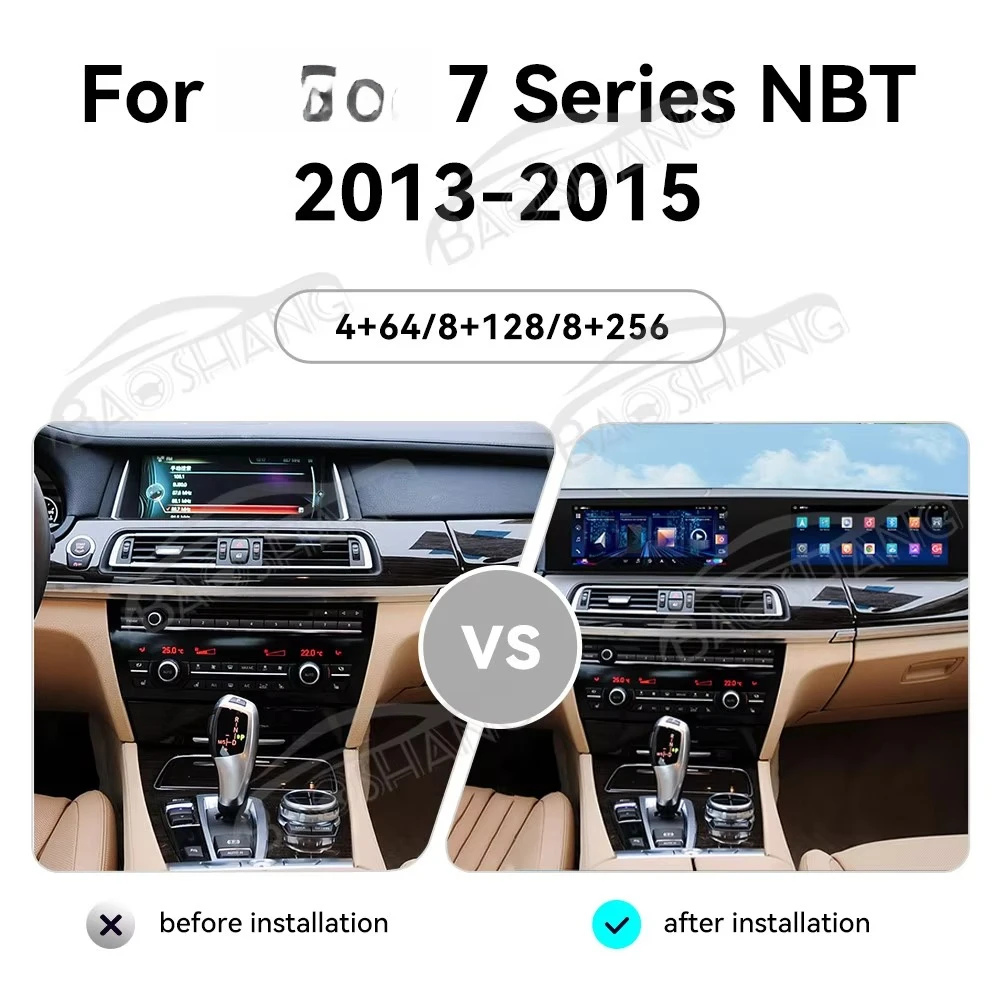 12.3+12.3 Screen Carplay Android Auto Car DVD for 7 Series NBT 2013-2015 Car Radio Multimedia Player Carplay
