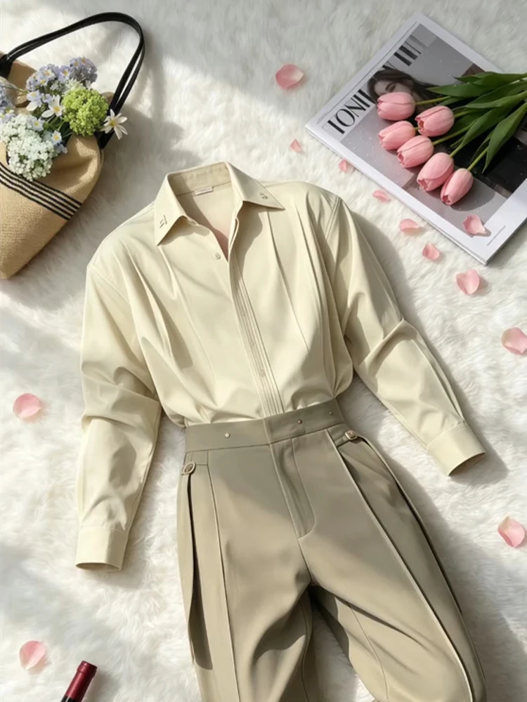 

Cleanfit Light Green Ice Silk Men's Long Sleeve Shirt Summer Sun Protection Outerwear Drapey Fit Standard Style Casual Collar