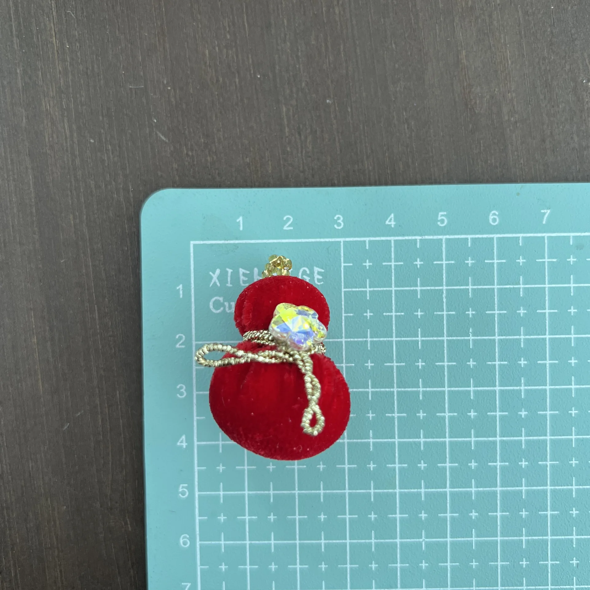 Multifunctional New Year Gourd Brooch for DIY Hairpin Keychain Bag Pendant Comfortable Adorable Durable