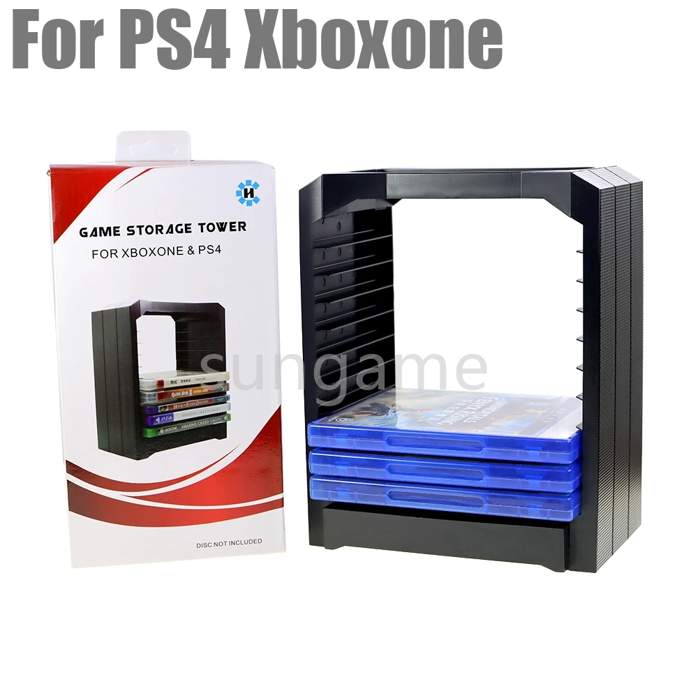 

5pcs Disic Storage Tower Games Discs Holder Vertical Stand Disks for Sony PlayStation 4 PS4 Xbox One